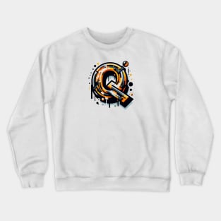 Letter Q design graffity style Crewneck Sweatshirt